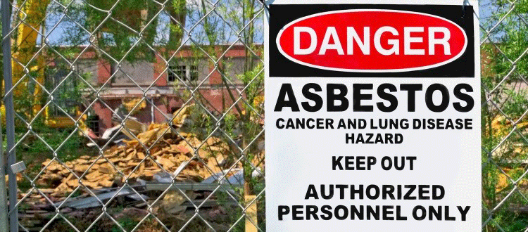 asbestos sign