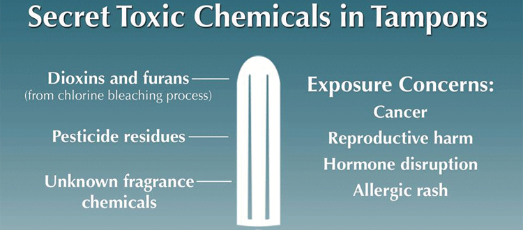 toxic chemicals in tampons
