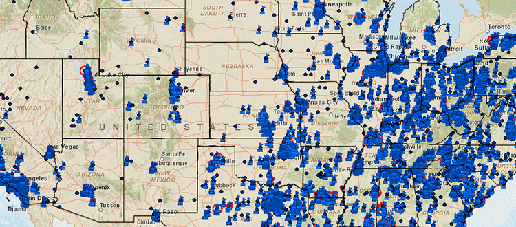 Map of Chemical Danger Zones