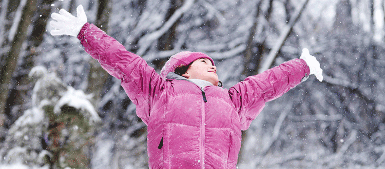 Girl in the snow