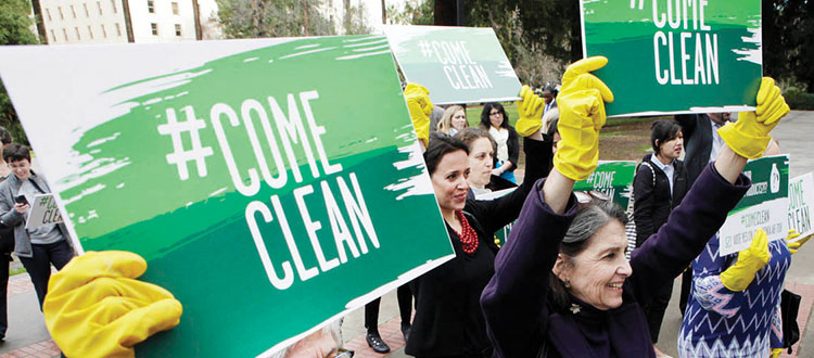 rally for ingredient disclosure in cleaning products