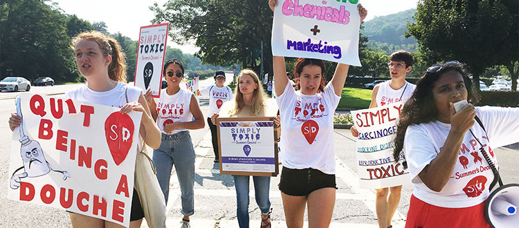 Protesting toxic chemicals in Summer's Eve