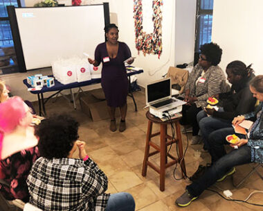 Community workshop on period health in New York